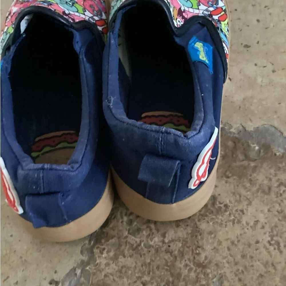 SpongeBob SquarePants Men's Denim Slip On  Krusty Krab Nickelodeon Size 7 BT1